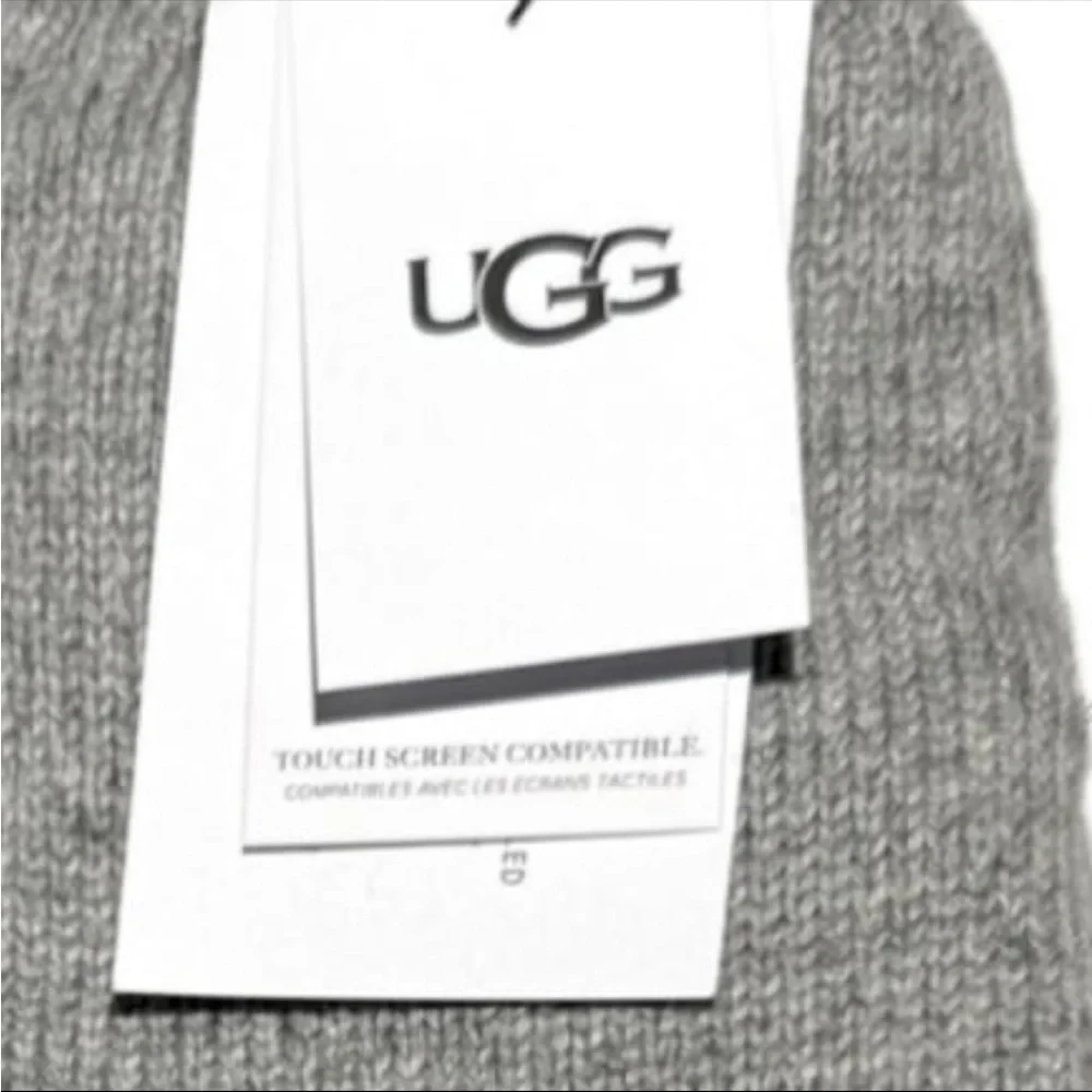 UGG Gray Knit Wool Blend Gloves NWT